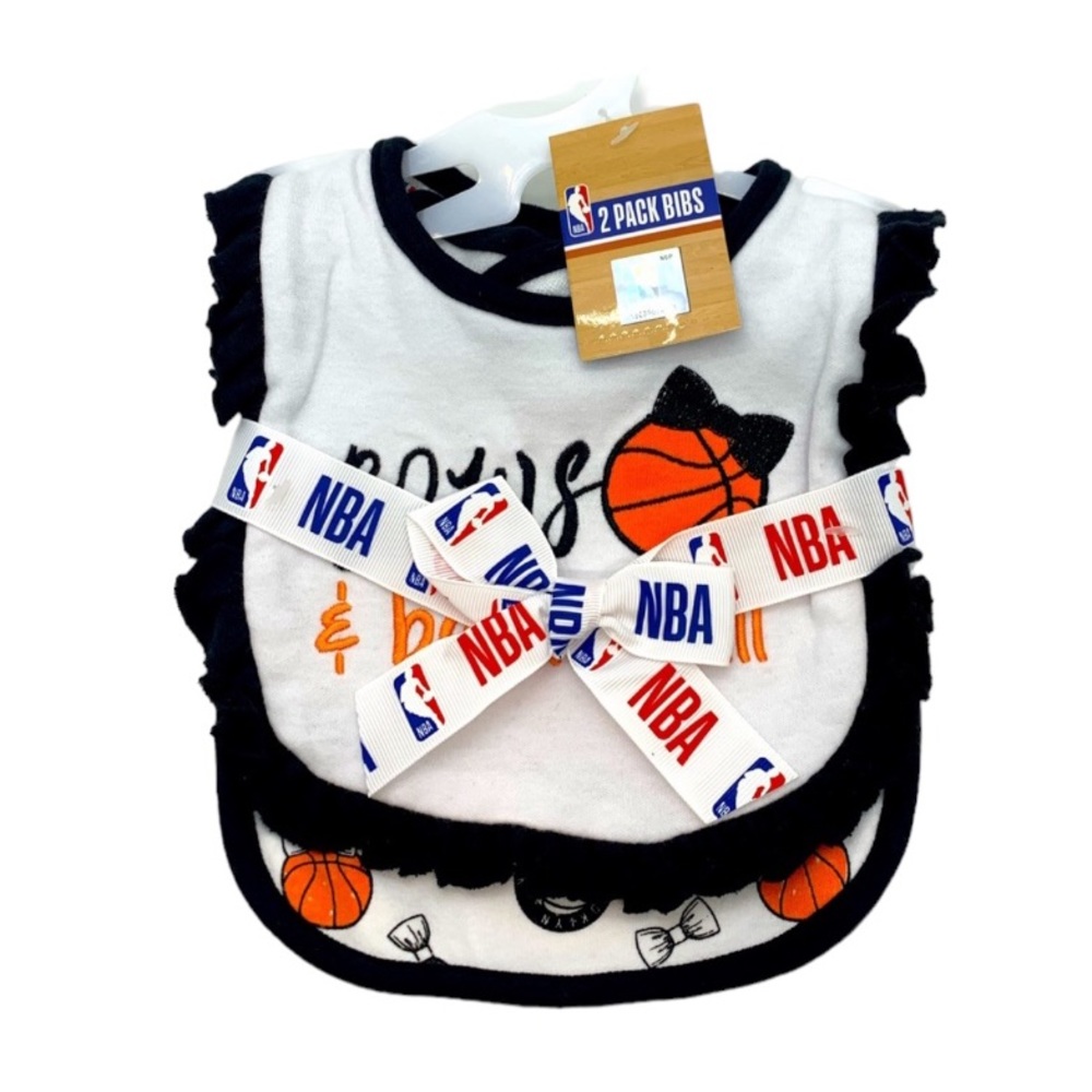 NBA NEW 2 Pack Future Baller Boys Baby Bibs NETS Team Fan Sports NY Brooklyn